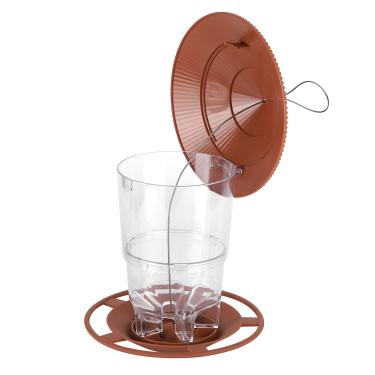 Imagem de KIMISS Alimentador de Pássaros Selvagens - Casa de Pássaros Suspensa Dobrável Com Corda para Jardim, Pátio e Quintal - Design Elegante de Pavilhão para Pequenos, Fácil de Limpar e Reabastecer