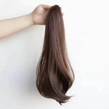 Imagem de Extensão de Rabo Cavalo Cacheado Fofo e Macio com Presa em Garra Peruca Cabelo Sintético Ondulado Natural para Mulheres Meninas Fixação Segura Uso Durante Todo o Dia Várias Ocasiões