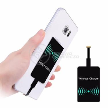 Imagem de Carregador Adaptador Sem Fio Qi Wireless Para Com En
