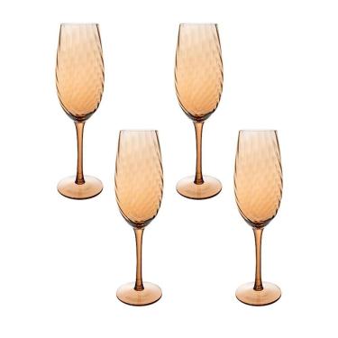 Imagem de Jogo De Taças Copa E Cia 4 Peças Jill 300 Ml Em Vidro âmbar