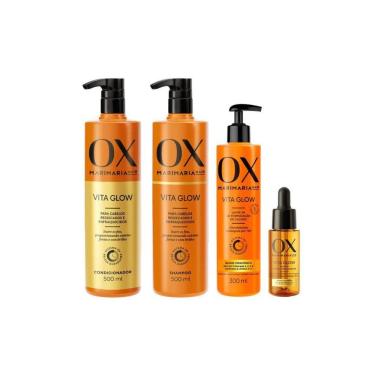 Imagem de Kit Ox Vita Glow Mari Maria Cond+Shamp+Tonico+Leave-In 300Ml