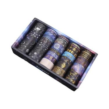 Imagem de Fita Washi Com Padrão De Constelações E Céu Estrelado, 6 Rolos, Decora