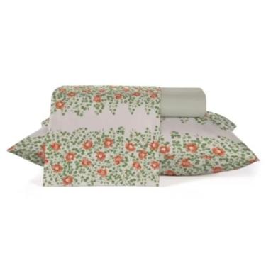 Imagem de Jogo cama casal 150 fios 4 peças diamante teka - 100% algodão, BOTANIQ