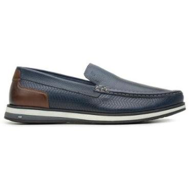 Imagem de Sapato Casual Jota Pe Marinho Em Couro Air Wind 82750-Masculino