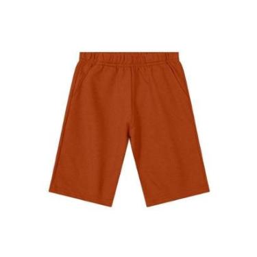 Imagem de Bermuda Básica Infantil Menino Em Moletinho Brandili-Marrom-Masculino
