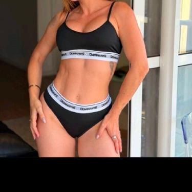 Imagem de Kit 2 Conjuntos Top Calcinha Fio Dental Microfibra Blogueira cor varia