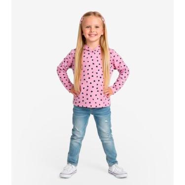 Imagem de Blusão Infantil Menina Com Capuz Select Rosa, 10, Rosa