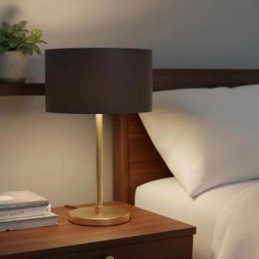 Imagem de Cupula Para Abajur 40x20 de Tecido Cor Marrom Escuro - Alta Cupula