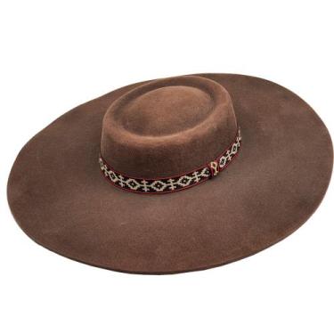 Imagem de Chapéu Gaúcho Campeiro Aba 12 Copa Baixa Baitaca - Esquilador, Marrom 