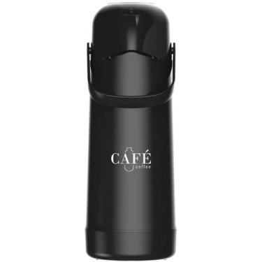 Imagem de Garrafa Térmica 1,8L Termolar Magic Pump Preto com Estampa Café