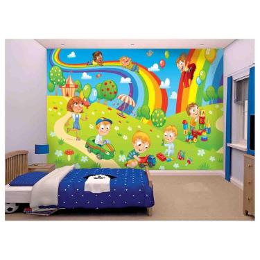 Imagem de Papel De Parede Infantil Crianças Parquinho  Azs167