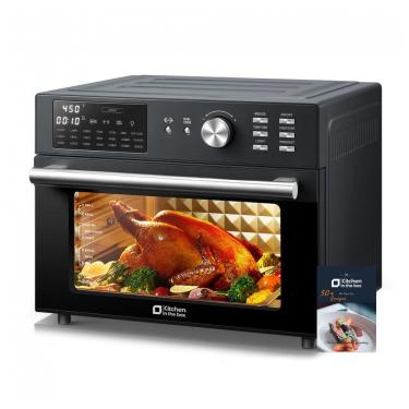 Imagem de Forno Elétrico Air Fryer Toaster Oven Kitchen in the box Preto 30L Convecção 21 em 1 Rotisserie 1800W 110V