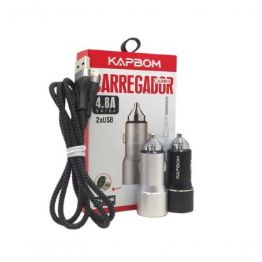 Imagem de Carregador Veicular 12v Turbo 2 Portas Usb 4.8a