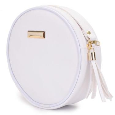 Imagem de Bolsa Feminina Redonda Com Alça De Regulagem - Trend Bags, Branco