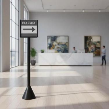 Imagem de Kit Pedestal de Sinalização com Suporte para Placa de Aviso - SILK