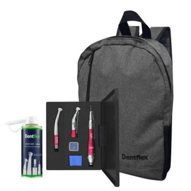 Imagem de Kit Acadêmico Universitário Odontológico Rosa Dentflex Rosa