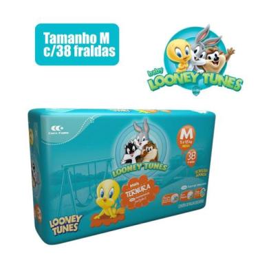 Imagem de Fralda infantil Looney Tunes pacote mega - Carta Fabril