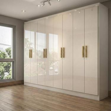 Imagem de Guarda-Roupa Casal Paris 8 Portas Branco - Modern