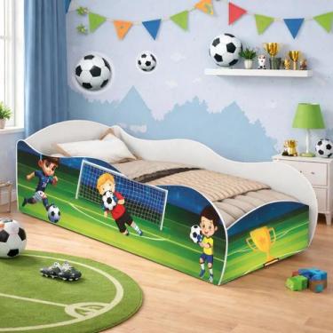 Imagem de Cama Carro Infantil Temática Copa Do Mundo Adesivada e Reforçada - DUL
