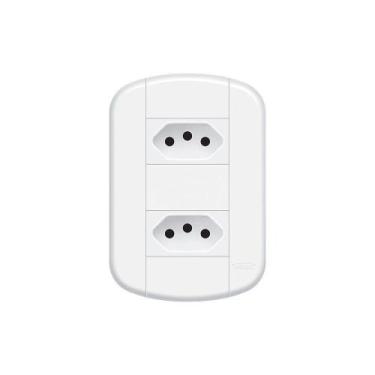 Imagem de Tomada Dupla Fame Blanc+ 2p+t 20a Com Placa 4x2 Branca - FAME BRASIL