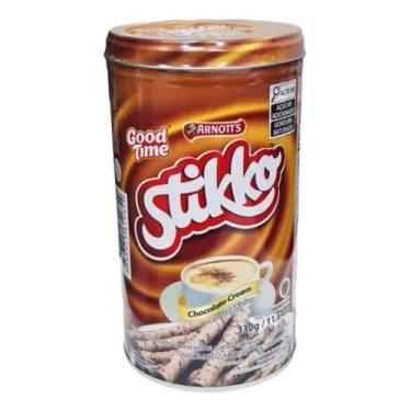 Imagem de Lata Wafer em Tubinho Arnotts Sabor Chocolate 330g Importado  Gourmet 