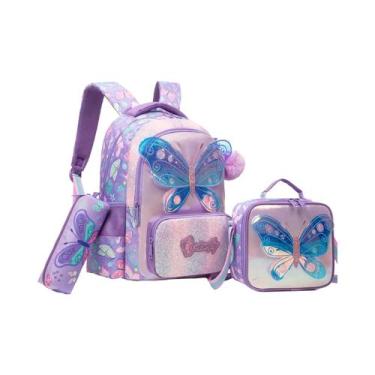 Imagem de Conjunto De Mochila E Lancheira Para Meninas Com 3 Peças, Mochila Para