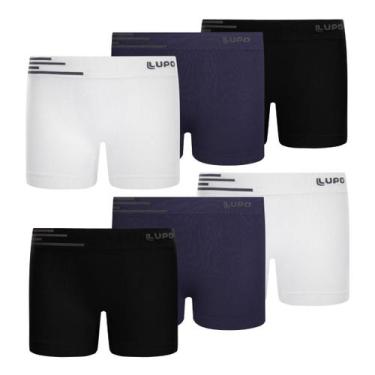 Imagem de Combo 6 Cueca Kids Microfibra Infantil Lupo Sem Costura, Sortido 2, M