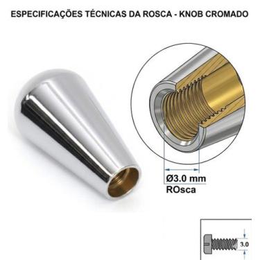Imagem de Knob Ponta Chave metal GUITARRA Les Paul Rosca CROMADO BTG - SPIRIT