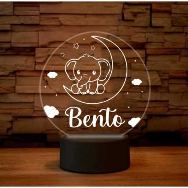 Imagem de Luminária LED de Mesa Redonda 14 X 10 Lousa Acrílica para Escrever com Efeito 3D Amarelo OEM