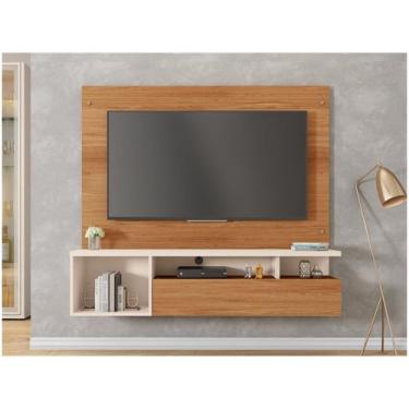 Imagem de Painel para TV até 55" Caemmun Black 19 SE, Freijó e Off White