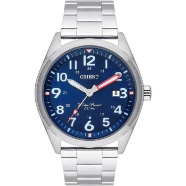Imagem de Relógio Analógico Masculino MBSS1396D2SX com Pulseira em Aço Inox Resistente à Água Vis...