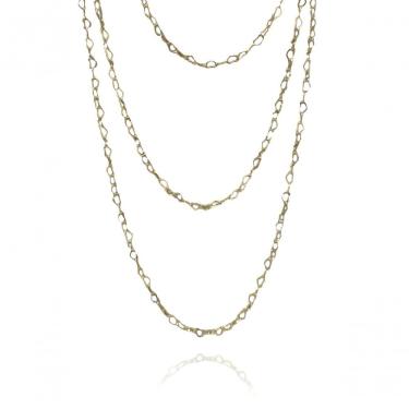 Imagem de Colar Triplo De Coração Banhado Em Ouro 18k [f027]