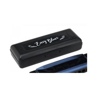 Imagem de Gaita Diatônica Em Dó (c) 20 Vozes Easy Blues Azul Hering