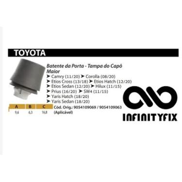 Imagem de 01 Batente Borracha Porta Tampa Corolla Yaris Etios Hilux-P545 - plast
