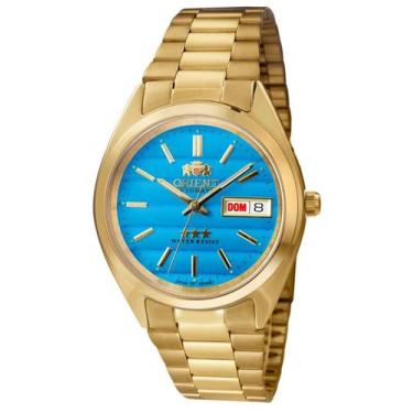 Imagem de Relógio orient masculino dourado automatico 469wc2f d1kx