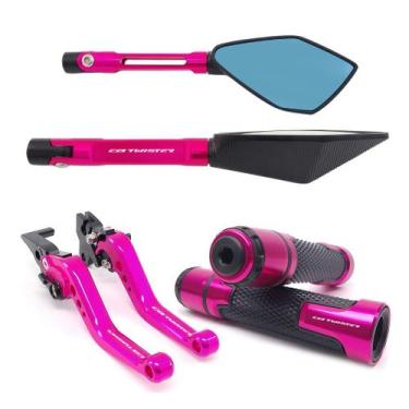 Imagem de Kit Manete Manopla Retrovisor Cbtwister 250f 300f a laser - NoBrand, P