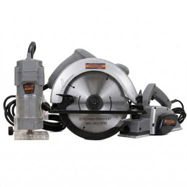 Imagem de Serra Circular 1300W, Plaina 550W, Tupia 450W Kit Marcenaria Pró Euro 