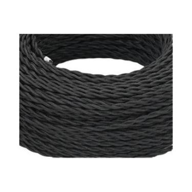 Imagem de Cabo De Tecido Trançado Vintage 2 Fios 0.75mm Fio Elétrico De Cobre 5m