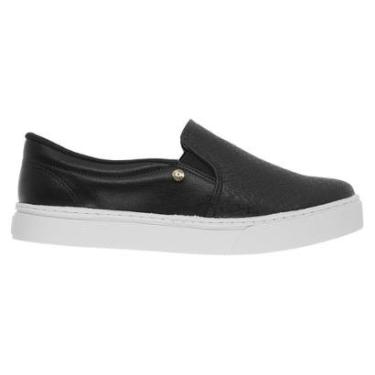 Imagem de Tênis Slip On Casual Feminino Via Marte 01603208 Preto-Feminino