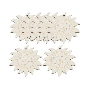 Imagem de Ornamentos De Madeira Em Forma De Flor De Primavera, 10 Peças, Pingent
