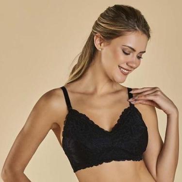 Imagem de Sutiã de amamentação em microfibra e renda - Jackie lingerie, Preto, 4