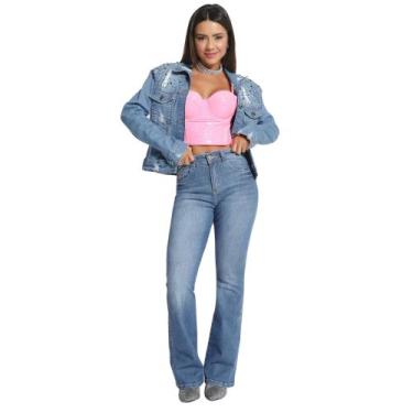 Imagem de Calça  jeans flare biotipo feminina petit babe shock, 46