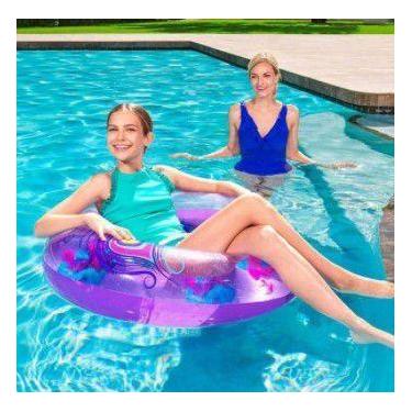 Imagem de Boia Inflável Com Penas Praia e Piscina Cor Violeta Bestway