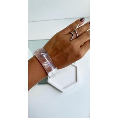 Imagem de Bracelete Transparente Qradrado - Nilza Biju