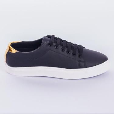 Imagem de Tenis Casual Preto Feminino Star Sola Macio Leve Lançamento Outono Inv