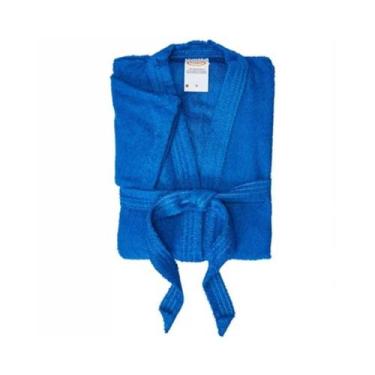 Imagem de Roupão de Banho Infantil Felpudo Quimono Lepper, Azul, P