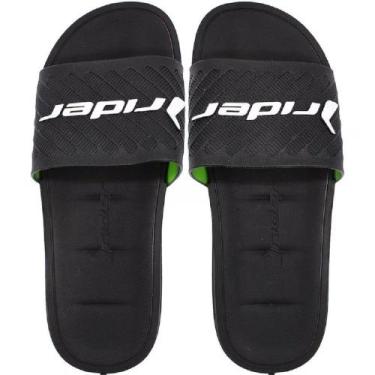 Imagem de Chinelo Rider Slide free II - Preto/Branco/Verde, 43/44, Preto, Verde,
