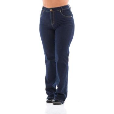 Imagem de Calça Jeans Feminina Arauto Clássica - ARAUTO JEANS, Azul escuro, 46