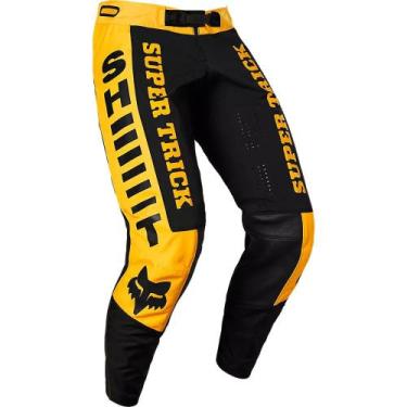Imagem de Calça Fox Mx 360 Super Trick Le, 3, Preto, Amarelo, 46