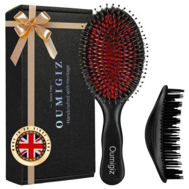 Imagem de Escova de Cabelo Oumigiz com Cerdas de Javali e Desembaraçadora em Mad